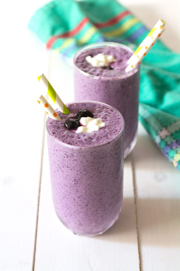 Blueberry Cottage Cheese Smoothie Pic