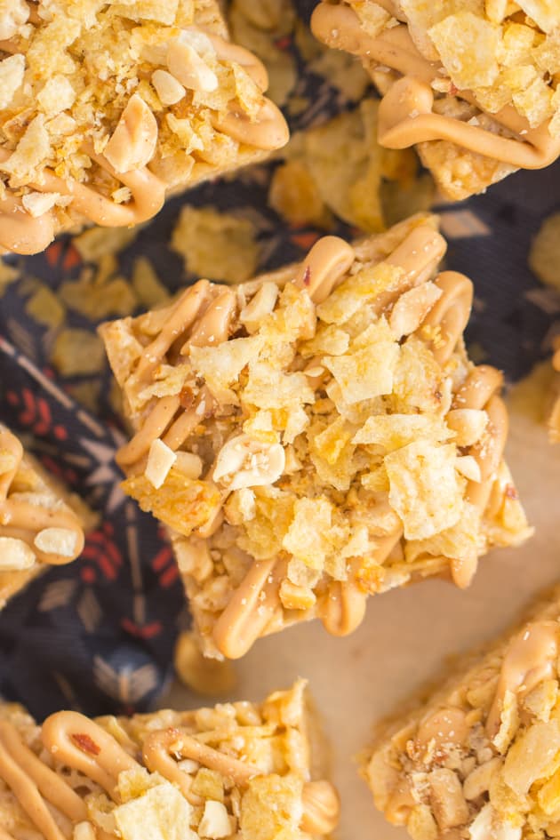 Peanut Butter Potato Chip Rice Krispie Treats Pic