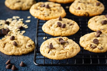 Chocolate Chip Oatmeal Peanut Butter Cookies Recipe
