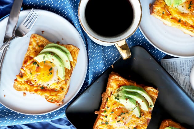 Cheesy Avocado Egg in a Hole Photo