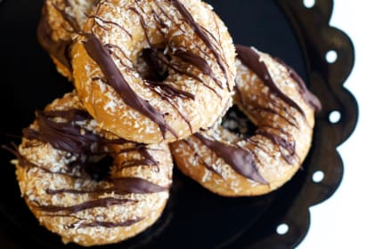 Baked Samoa Donuts: Girl Scout Goodness