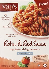 Van's Gluten Free Rotini & Red Sauce Pasta Review