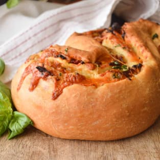 Easy cheesy italian bread photo
