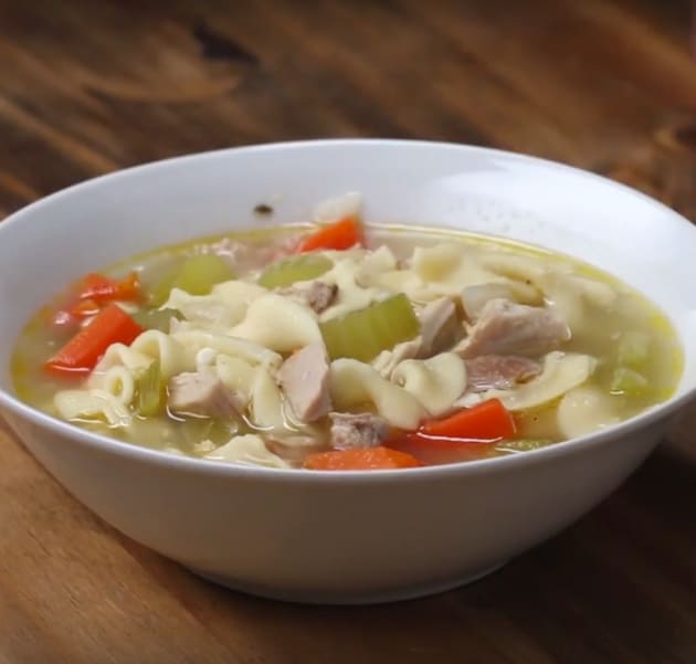 Bowl of Homemade Chicken Soup