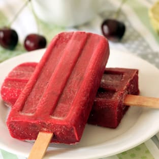 Cherry lime popsicles photo
