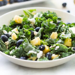 Kale blueberry pineapple salad photo