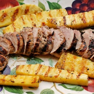 Grilled pork loin photo