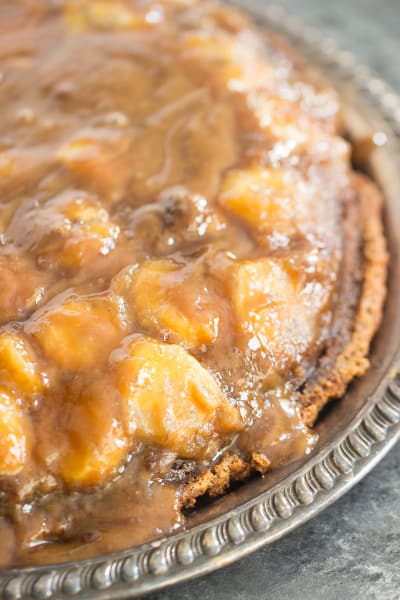 File 2 Chocolate Peanut Butter Banana Upside Down Cake