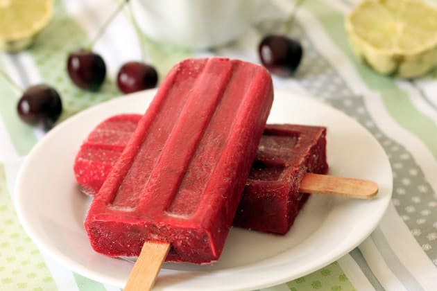 Cherry Lime Popsicles Photo