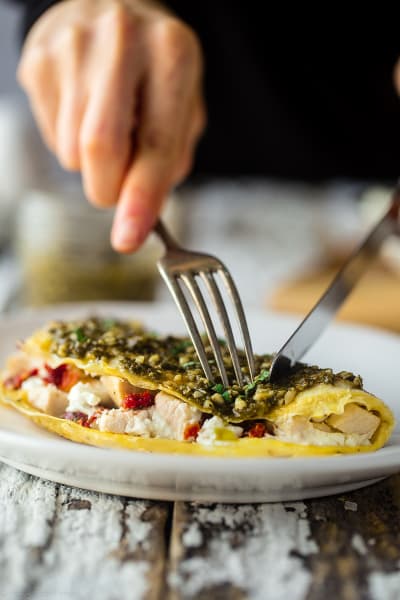Pesto Omelet Pic