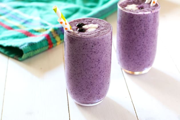 Blueberry Cottage Cheese Smoothie Photo