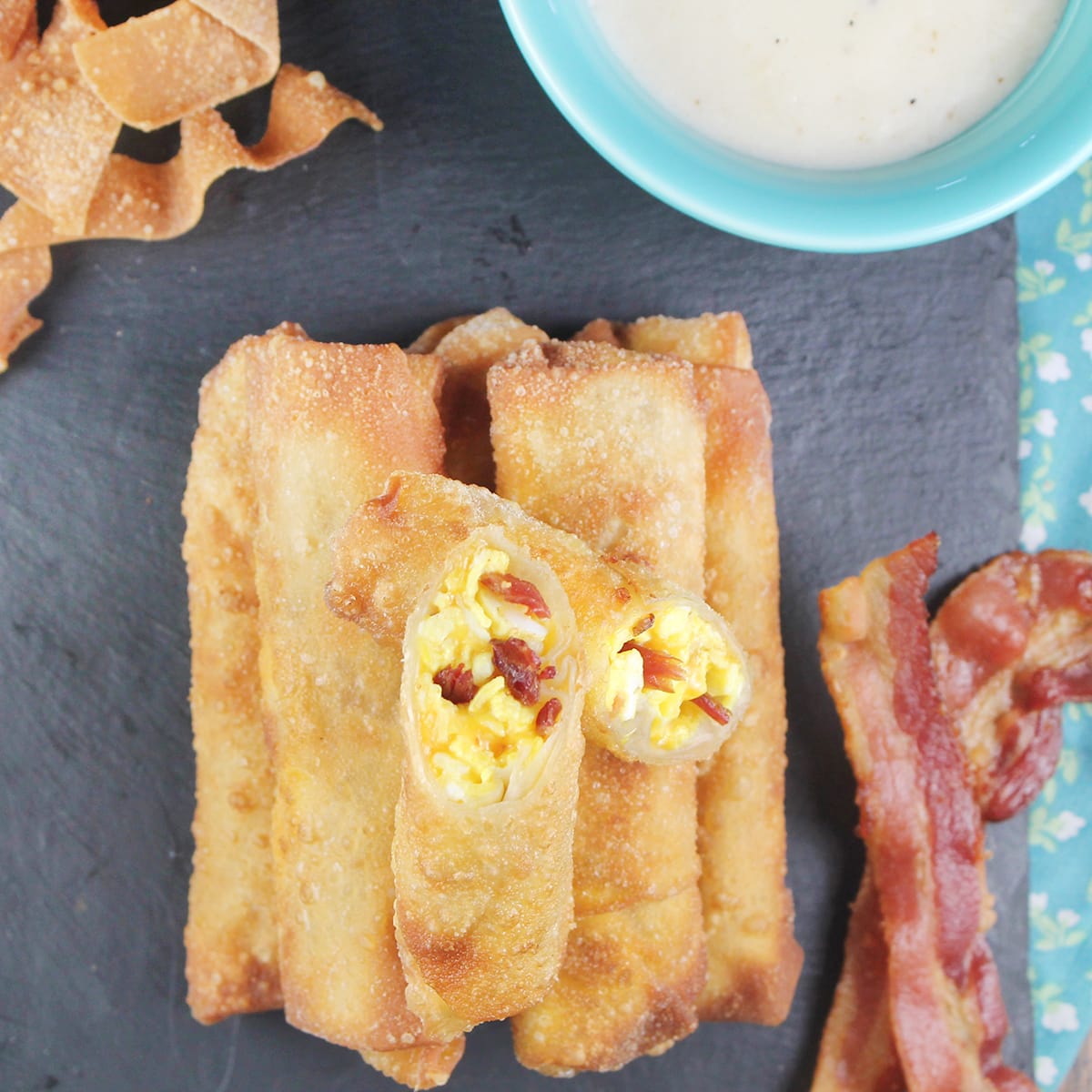 Bacon Egg And Cheese Egg Rolls Miss In The Kitchen