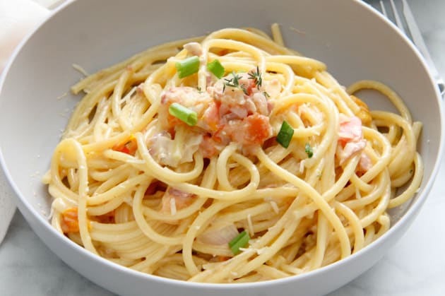 Bucatini with Tomatoes Photo