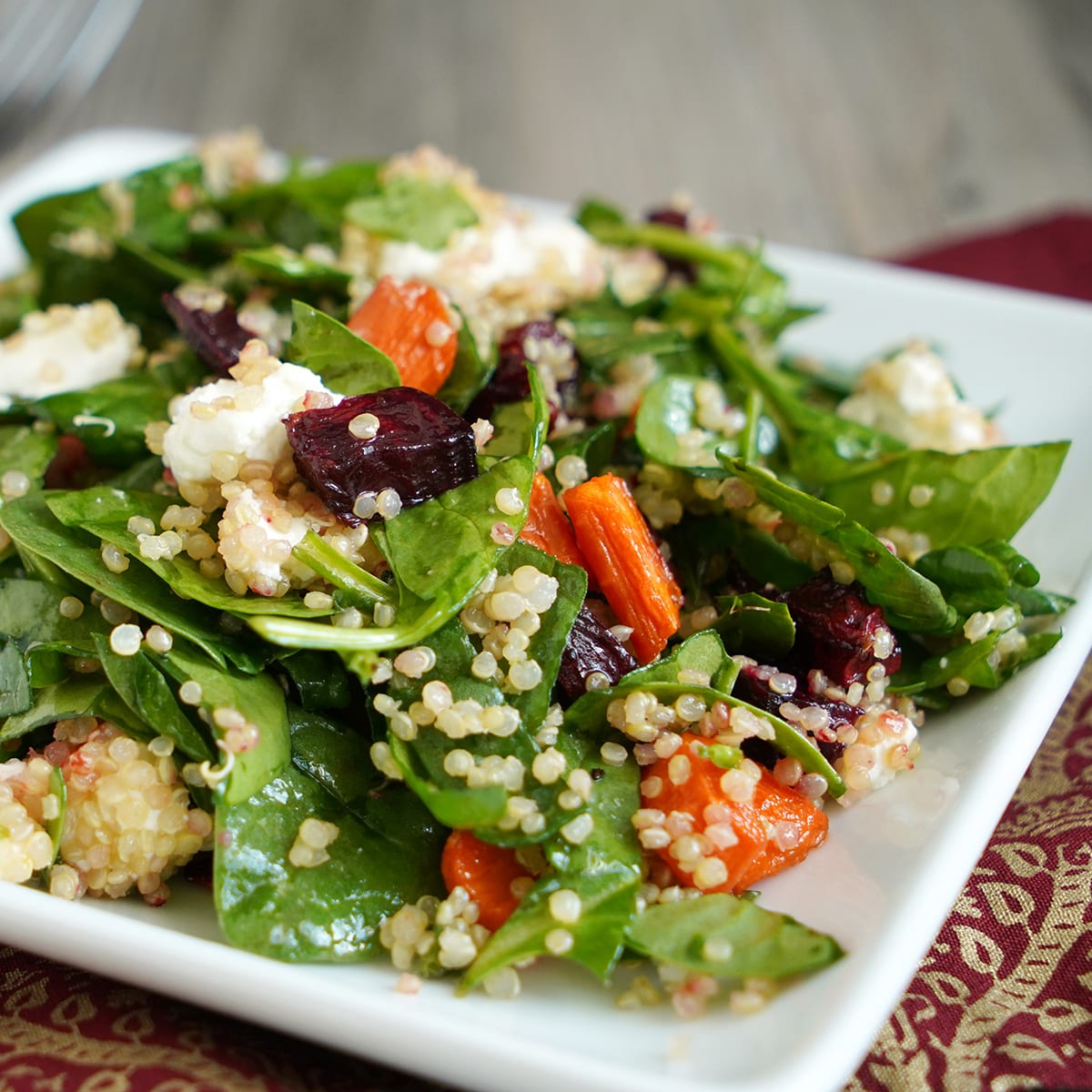 Roasted Beet And Carrot Quinoa Salad Recipe Food Fanatic