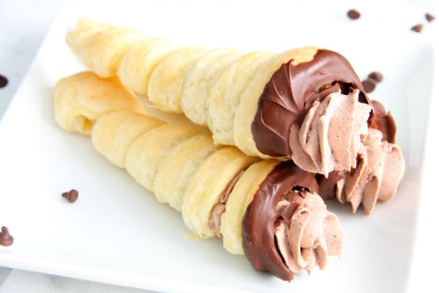 Chocolate Cream Horns Photo