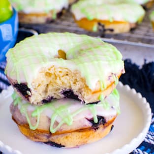 Blueberry key lime donuts photo