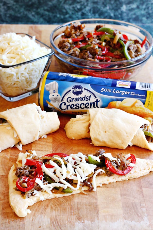 Philly Cheesesteak Crescent Rolls Image
