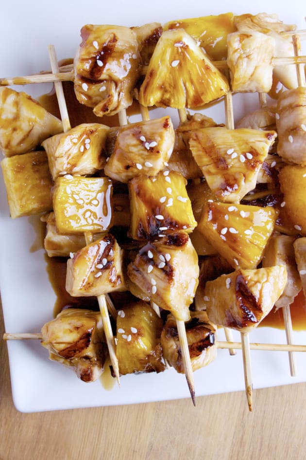 pineapple teriyaki chicken skewers pic