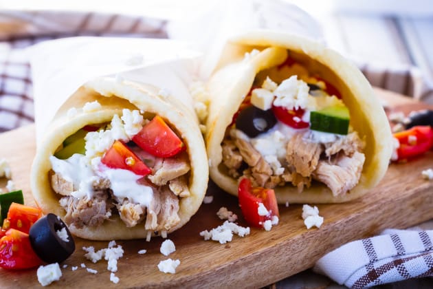 Instant Pot Greek Pork Wraps Pic