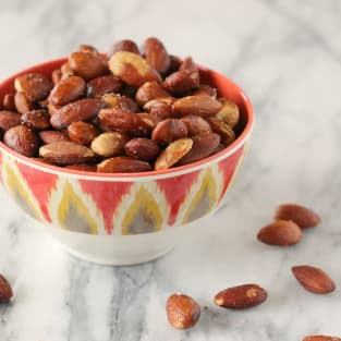 Olive oil roasted almonds photo