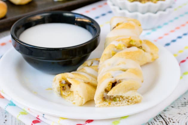 Lemon Pistachio Crescent Twists Photo