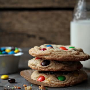 Giant m and m cookies