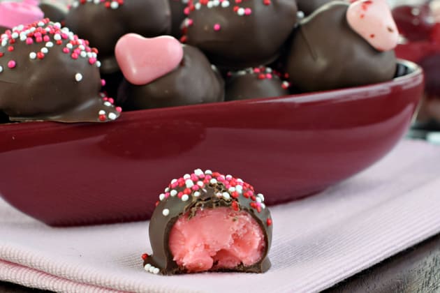Chocolate Covered Cherry Truffles Photo