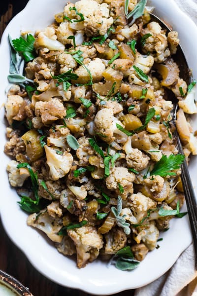 Cauliflower Rice Stuffing Recipe - Food Fanatic